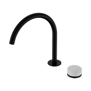 Serenity Bath/Kitchen Mixer Arc Spout Carrara Handle Matte Black gallery detail image