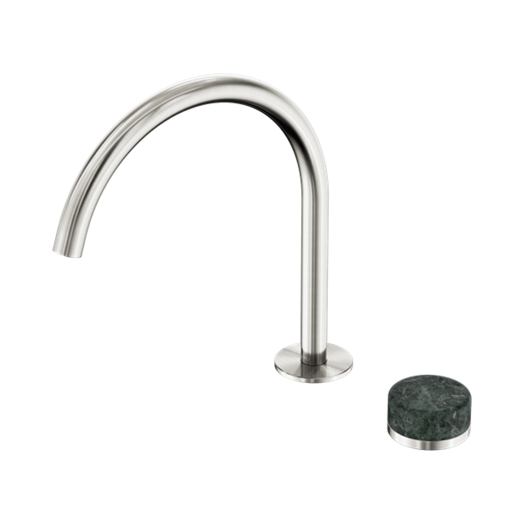 Serenity Bath/Kitchen Mixer Arc Spout Verde Alpi Handle Brushed Nickel gallery detail image