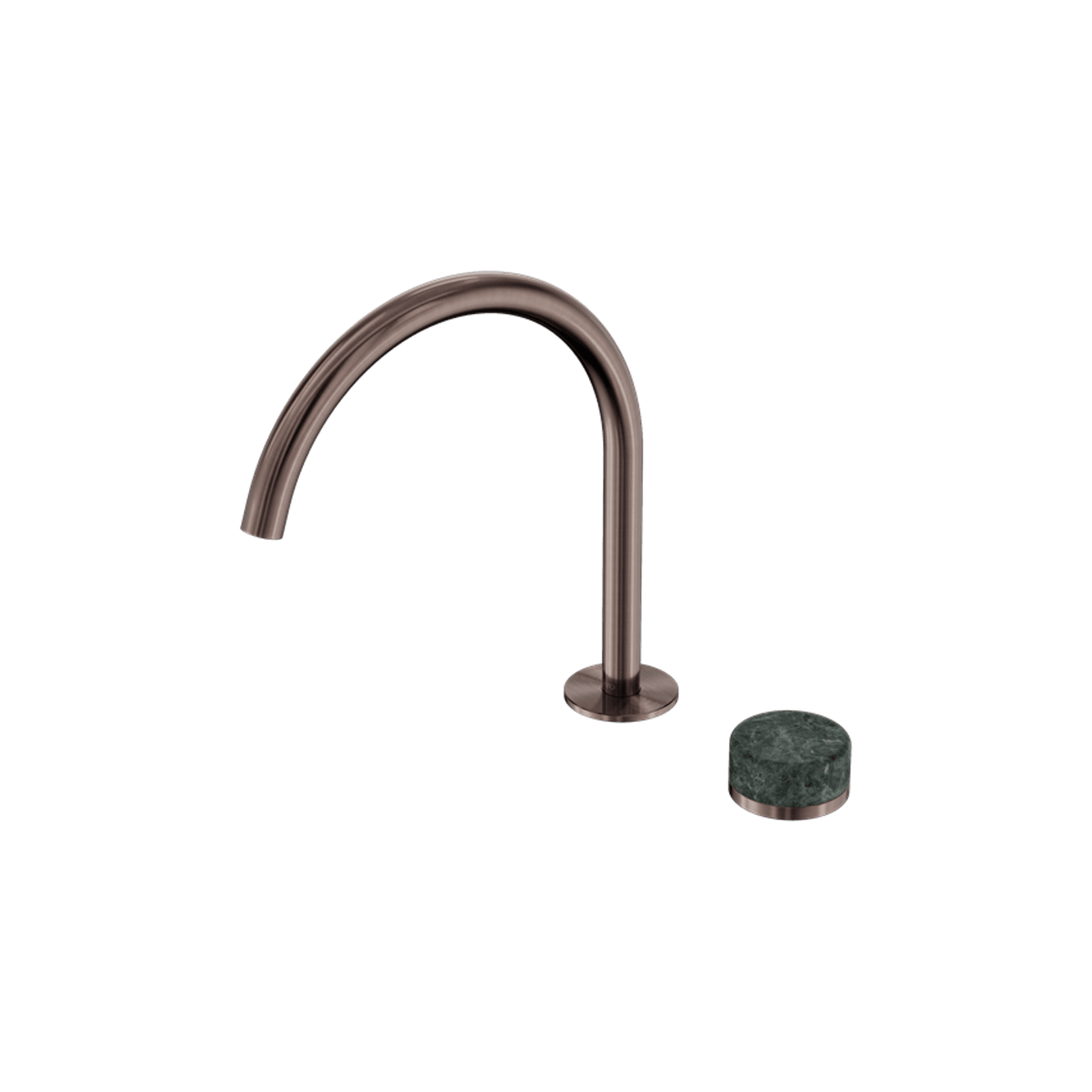 Serenity Bath/Kitchen Mixer Arc Spout Verde Alpi Handle Brushed Bronze gallery detail image