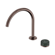 Serenity Bath/Kitchen Mixer Arc Spout Verde Alpi Handle Brushed Bronze gallery detail image