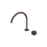 Serenity Bath/Kitchen Mixer Arc Spout Verde Alpi Handle Brushed Bronze gallery detail image