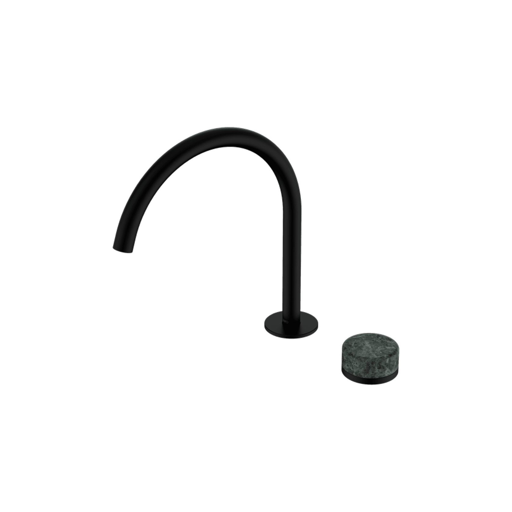 Serenity Bath/Kitchen Mixer Arc Spout Verde Alpi Handle Matte Black gallery detail image