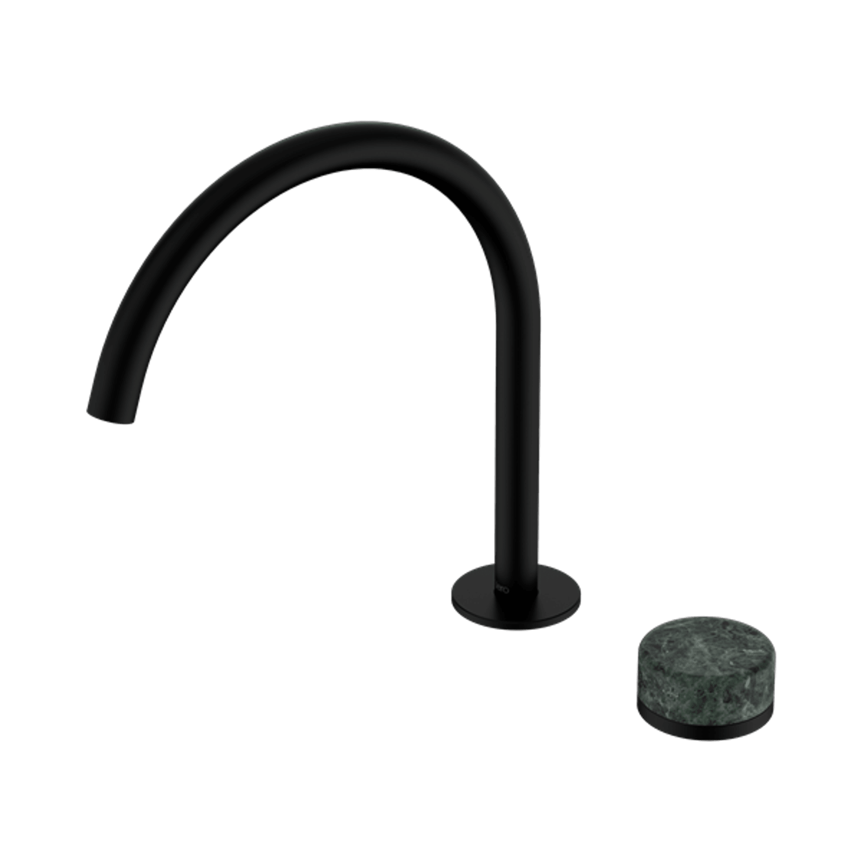 Serenity Bath/Kitchen Mixer Arc Spout Verde Alpi Handle Matte Black gallery detail image