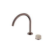 Serenity Bath/Kitchen Mixer Arc Spout Rome Travertine Handle Brushed Bronze gallery detail image