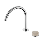 Serenity Bath/Kitchen Mixer Arc Spout Rome Travertine Handle Chrome gallery detail image