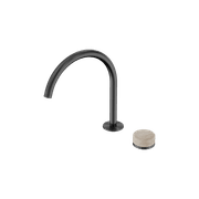 Serenity Bath/Kitchen Mixer Arc Spout Rome Travertine Handle Gun Metal gallery detail image