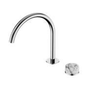 Serenity Bath/Kitchen Mixer Arc Spout Arabescato Corchia Handle Chrome gallery detail image