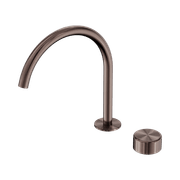 Serenity Bath/Kitchen Mixer Arc Spout Metal Handle Brushed Bronze gallery detail image