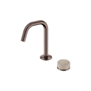 Serenity Basin Mixer Edge Spout Rome Travertine Handle Brushed Bronze gallery detail image