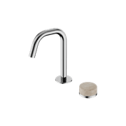 Serenity Basin Mixer Edge Spout Rome Travertine Handle Chrome gallery detail image