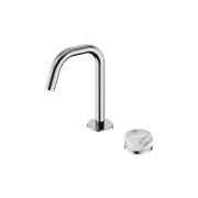 Serenity Basin Mixer Edge Spout Arabescato Corchia Handle Chrome gallery detail image