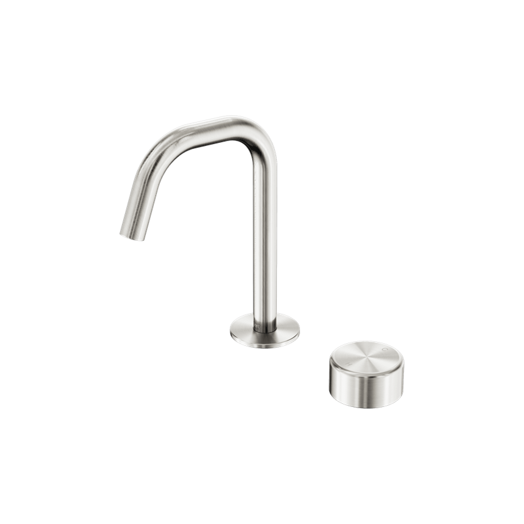 Serenity Basin Mixer Edge Spout Metal Handle Brushed Nickel gallery detail image