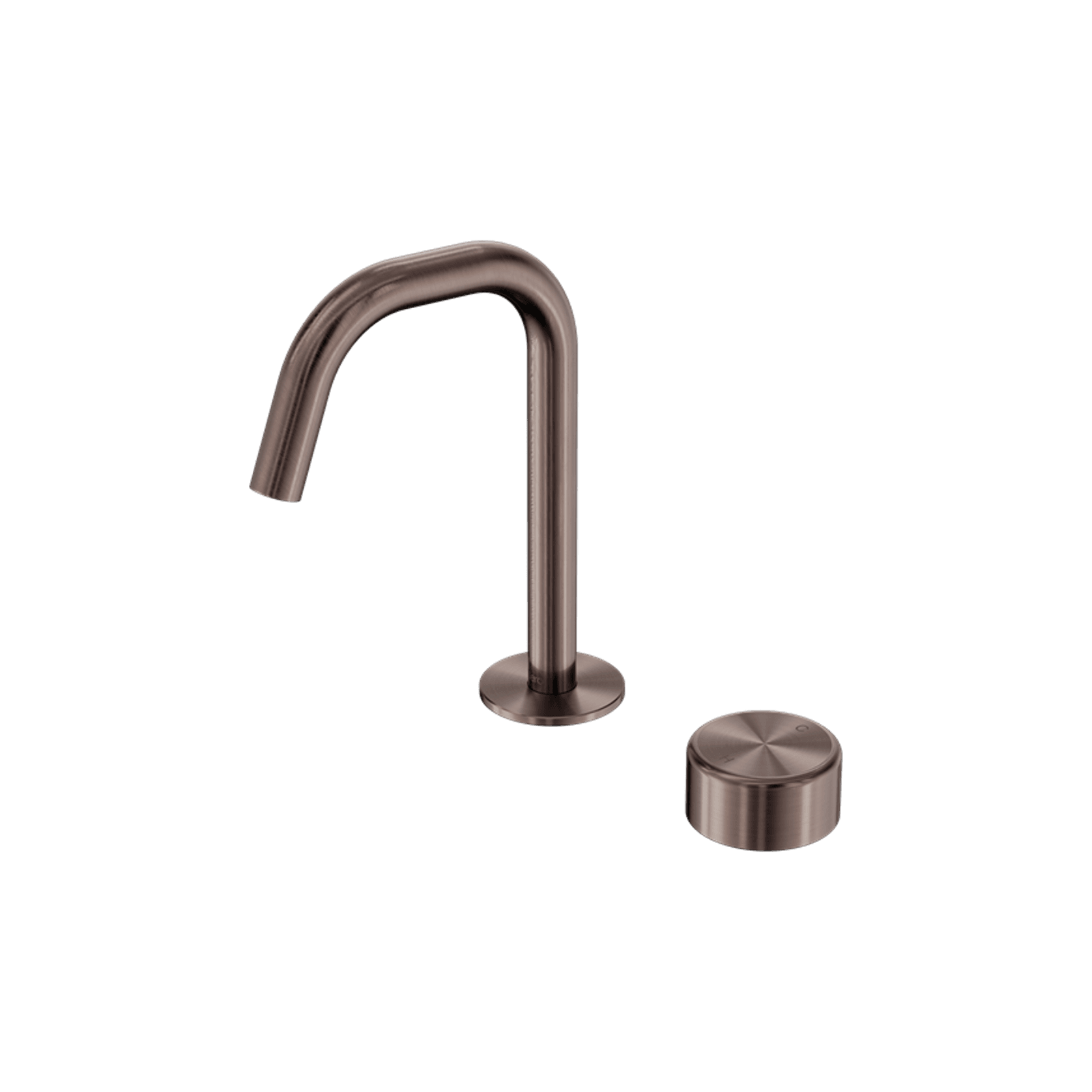 Serenity Basin Mixer Edge Spout Metal Handle Brushed Bronze gallery detail image