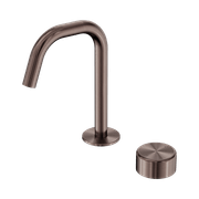 Serenity Basin Mixer Edge Spout Metal Handle Brushed Bronze gallery detail image