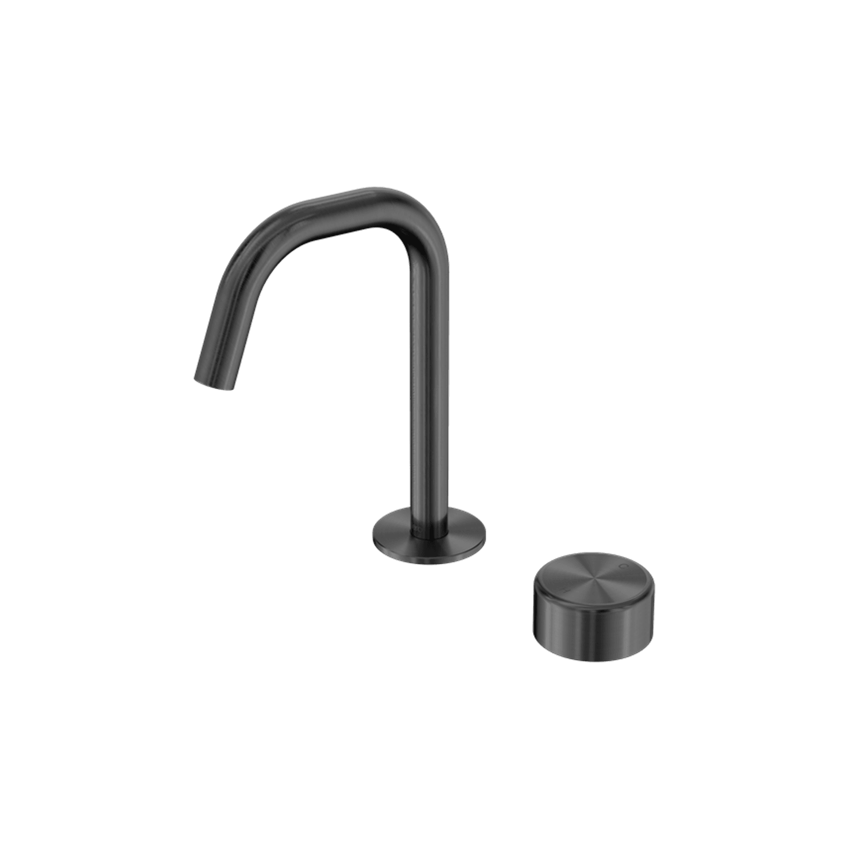 Serenity Basin Mixer Edge Spout Metal Handle Gun Metal gallery detail image