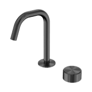 Serenity Basin Mixer Edge Spout Metal Handle Gun Metal gallery detail image