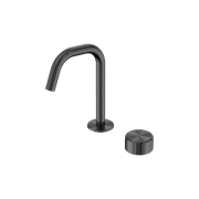 Serenity Basin Mixer Edge Spout Metal Handle Gun Metal gallery detail image