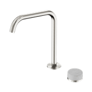 Serenity Bath/Kitchen Mixer Edge Spout Carrara Handle Brushed Nickel gallery detail image