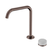 Serenity Bath/Kitchen Mixer Edge Spout Carrara Handle Brushed Bronze gallery detail image