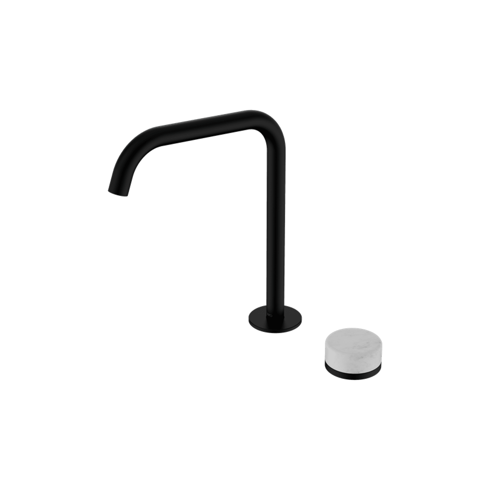 Serenity Bath/Kitchen Mixer Edge Spout Carrara Handle Matte Black gallery detail image