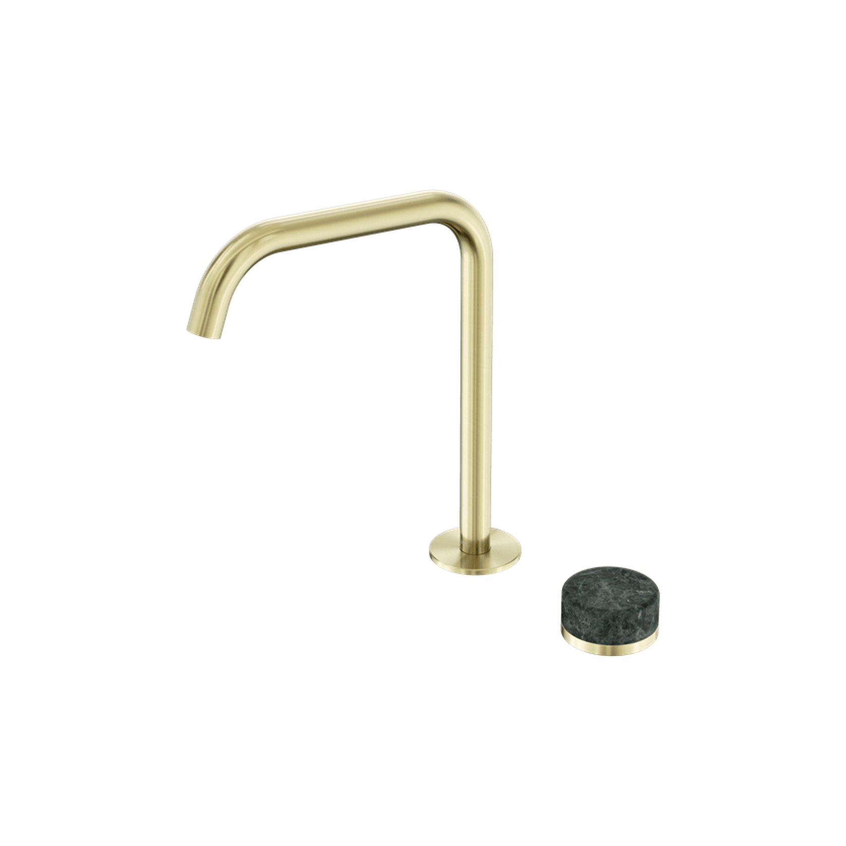 Serenity Bath/Kitchen Mixer Edge Spout Verde Alpi Handle Brushed Gold gallery detail image