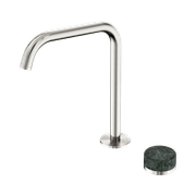 Serenity Bath/Kitchen Mixer Edge Spout Verde Alpi Handle Brushed Nickel gallery detail image