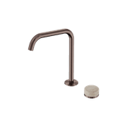 Serenity Bath/Kitchen Mixer Edge Spout Rome Travertine Handle Brushed Bronze gallery detail image