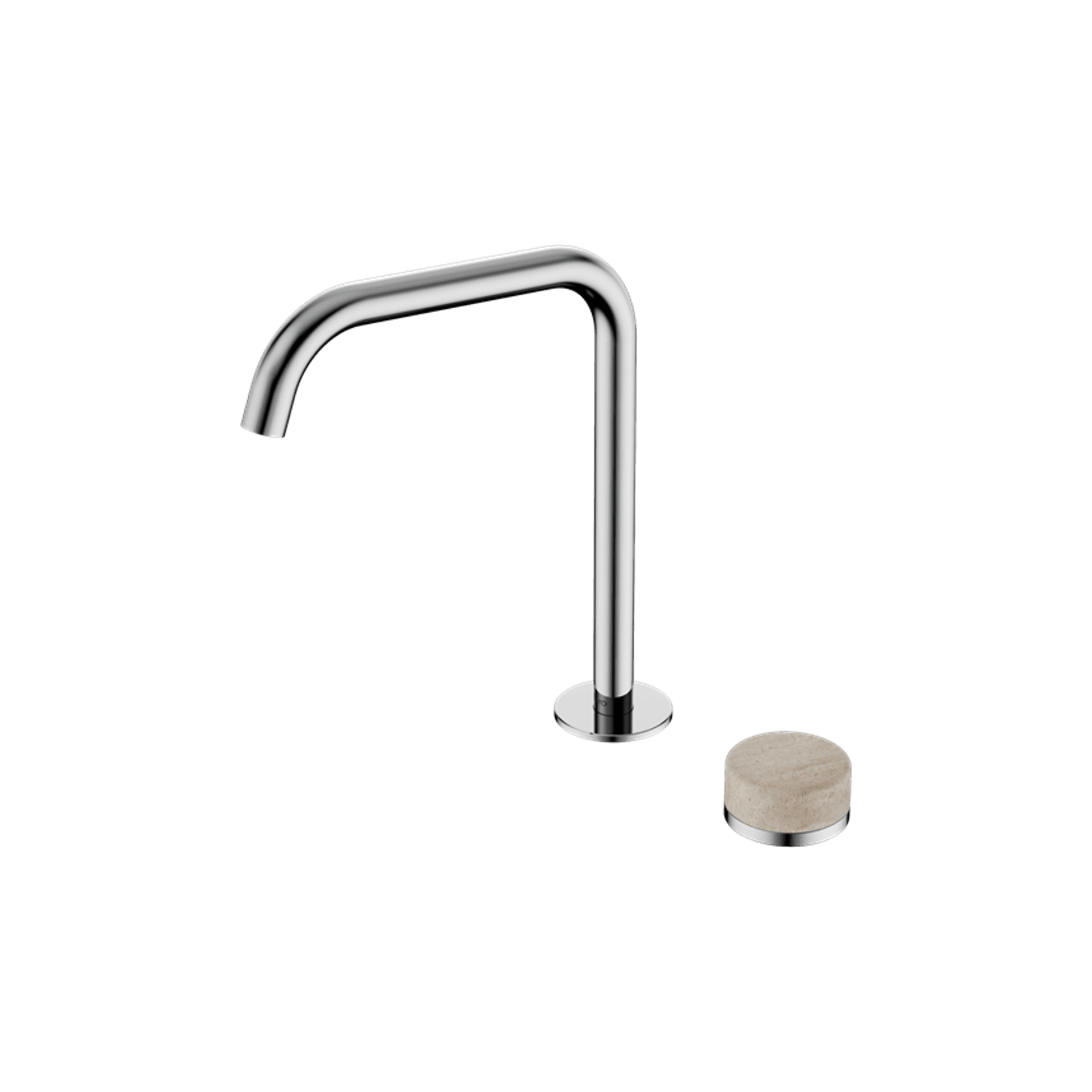 Serenity Bath/Kitchen Mixer Edge Spout Rome Travertine Handle Chrome gallery detail image