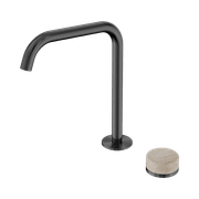 Serenity Bath/Kitchen Mixer Edge Spout Rome Travertine Handle Gun Metal gallery detail image