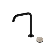 Serenity Bath/Kitchen Mixer Edge Spout Rome Travertine Handle Matte Black gallery detail image