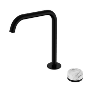 Serenity Bath/Kitchen Mixer Edge Spout Arabescato Corchia Handle Matte Black gallery detail image