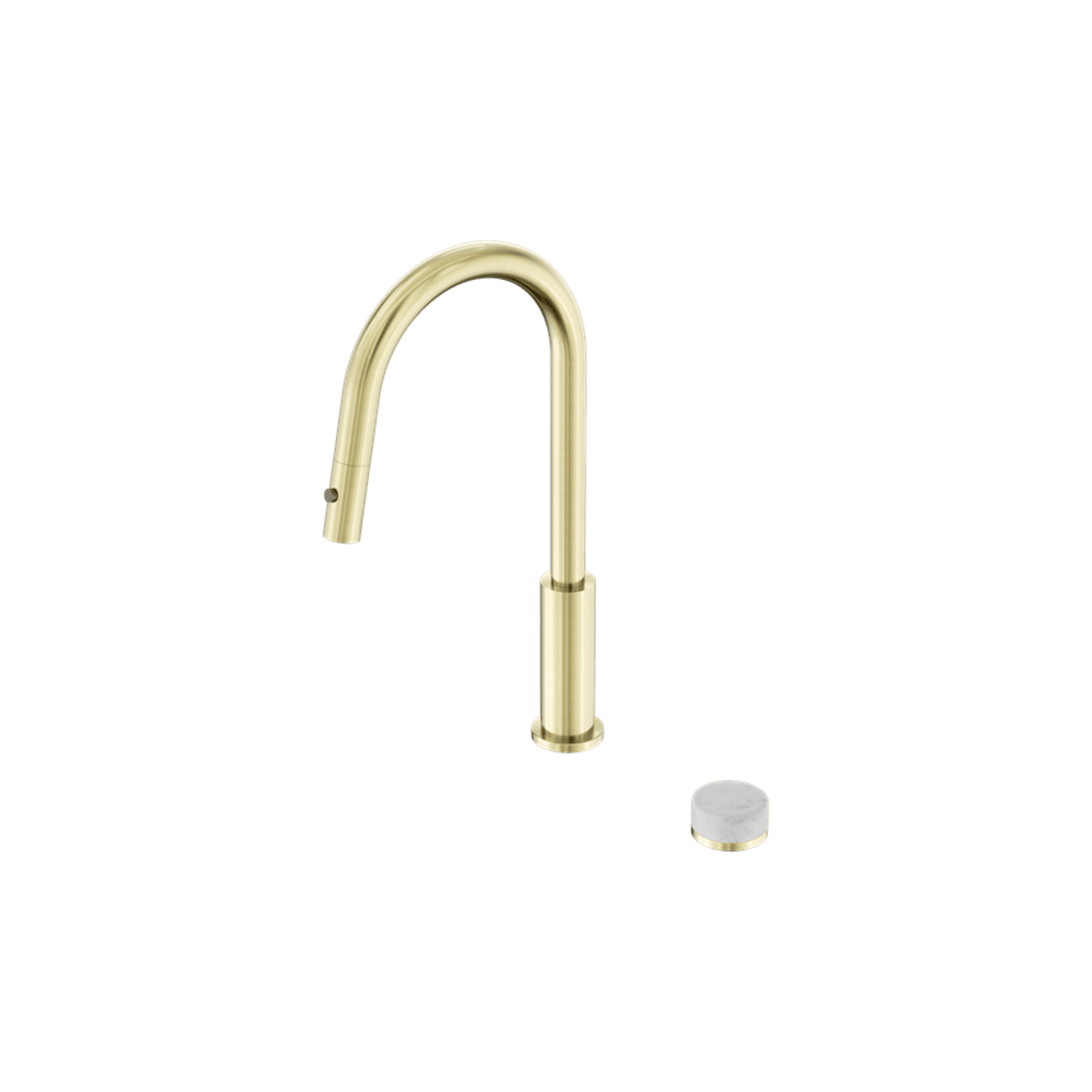 Serenity pull out kitchen Set Carrara Handle Brushed Gold gallery detail image
