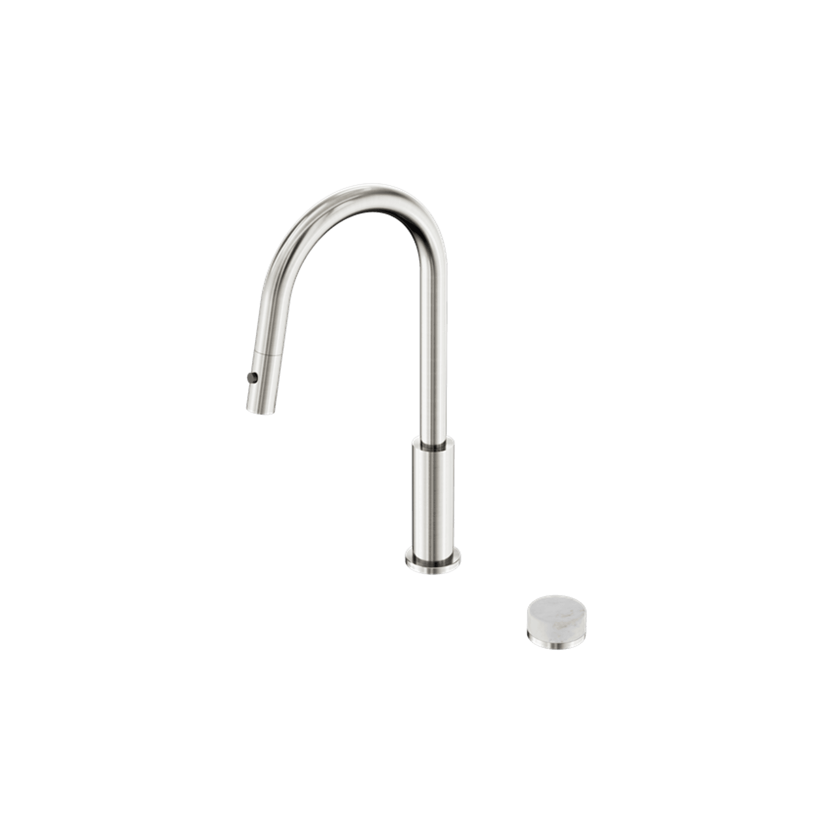 Serenity pull out kitchen Set Carrara Handle Brushed Nickel gallery detail image