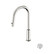 Serenity pull out kitchen Set Carrara Handle Brushed Nickel gallery detail image