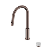 Serenity pull out kitchen Set Carrara Handle Brushed Bronze gallery detail image
