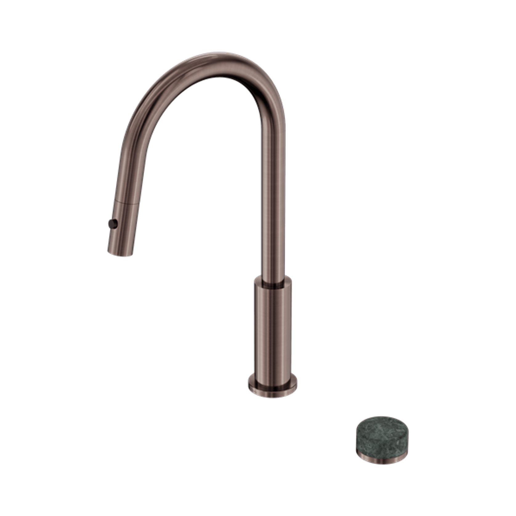 Serenity pull out kitchen Set Verde Alpi Handle Brushed Bronze gallery detail image