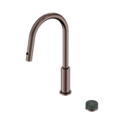 Serenity pull out kitchen Set Verde Alpi Handle Brushed Bronze gallery detail image