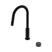 Serenity pull out kitchen Set Verde Alpi Handle Matte Black gallery detail image