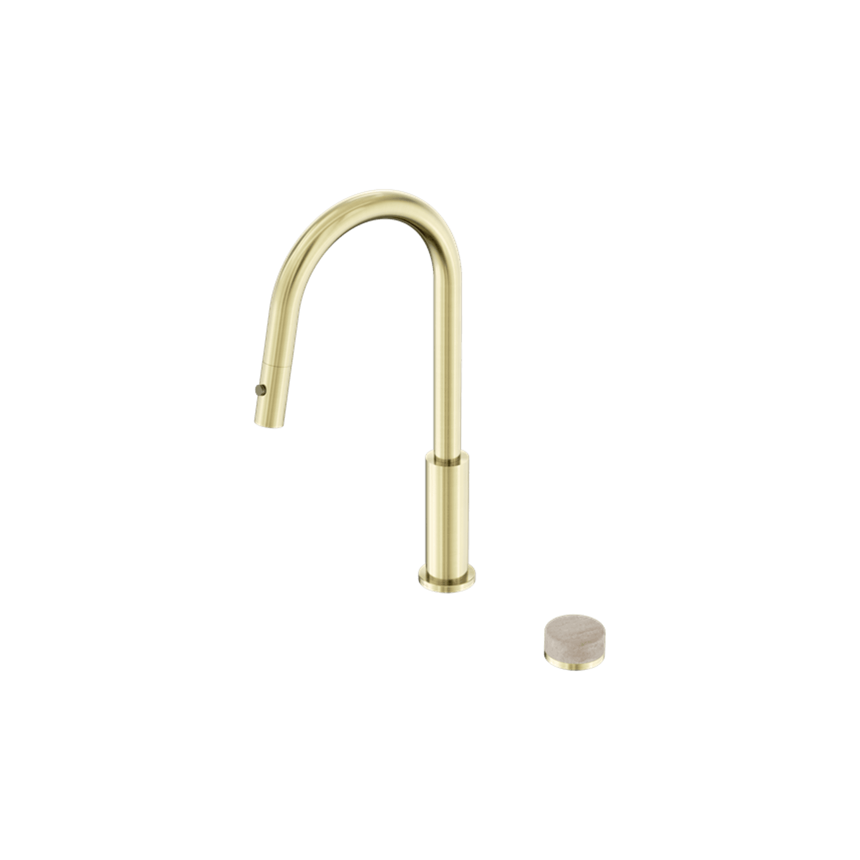 Serenity pull out kitchen Set Rome Travertine Handle Brushed Gold gallery detail image