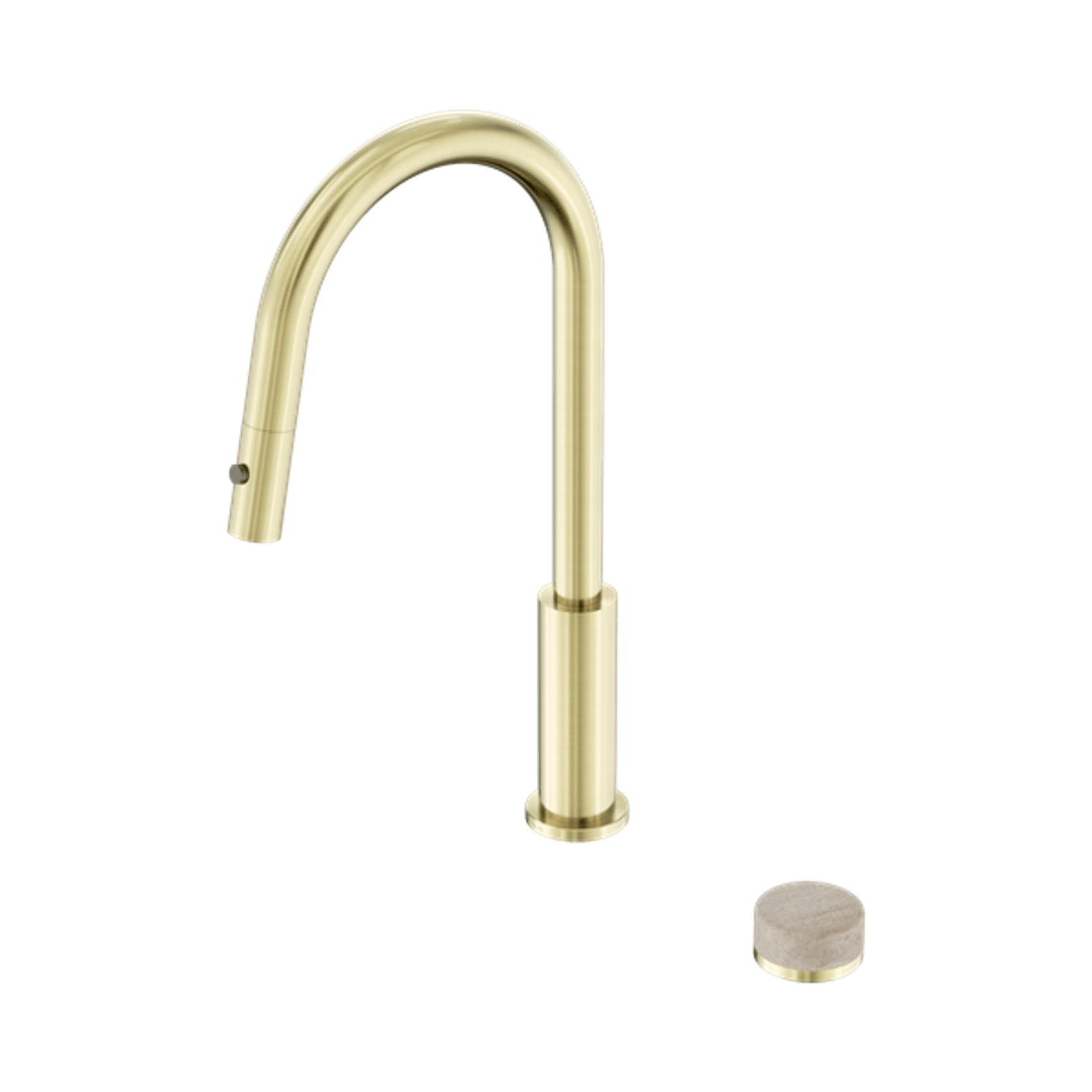 Serenity pull out kitchen Set Rome Travertine Handle Brushed Gold gallery detail image