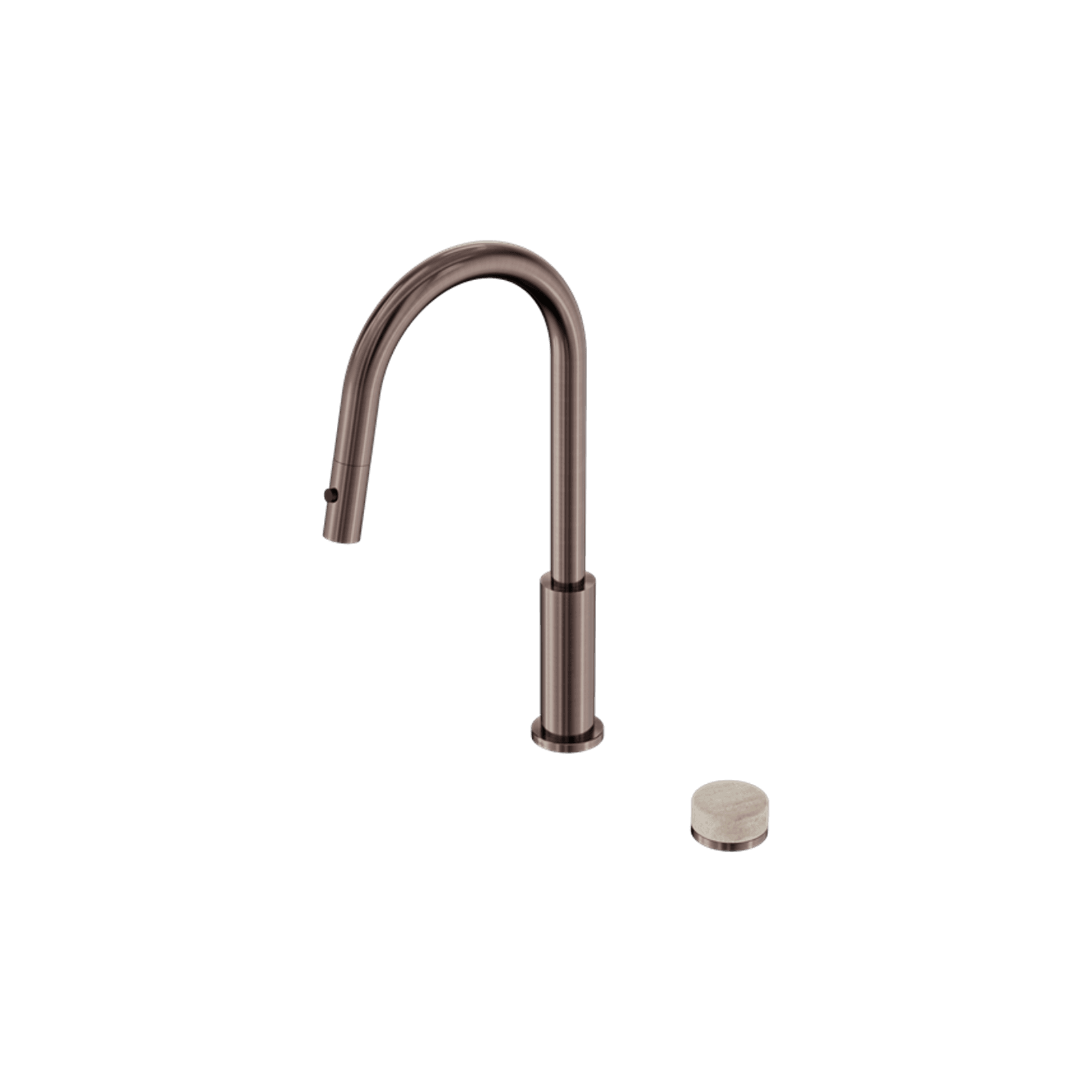 Serenity pull out kitchen Set Rome Travertine Handle Brushed Bronze gallery detail image