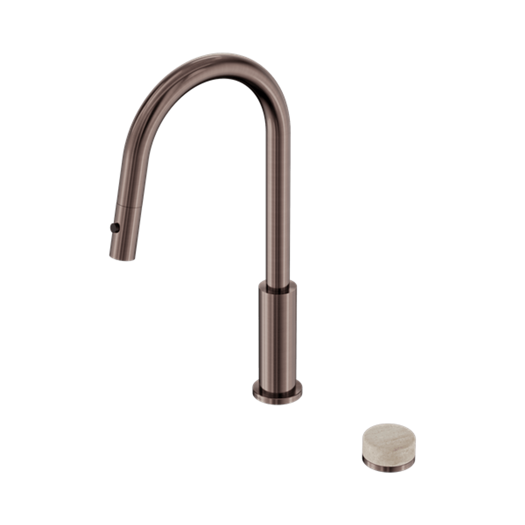 Serenity pull out kitchen Set Rome Travertine Handle Brushed Bronze gallery detail image