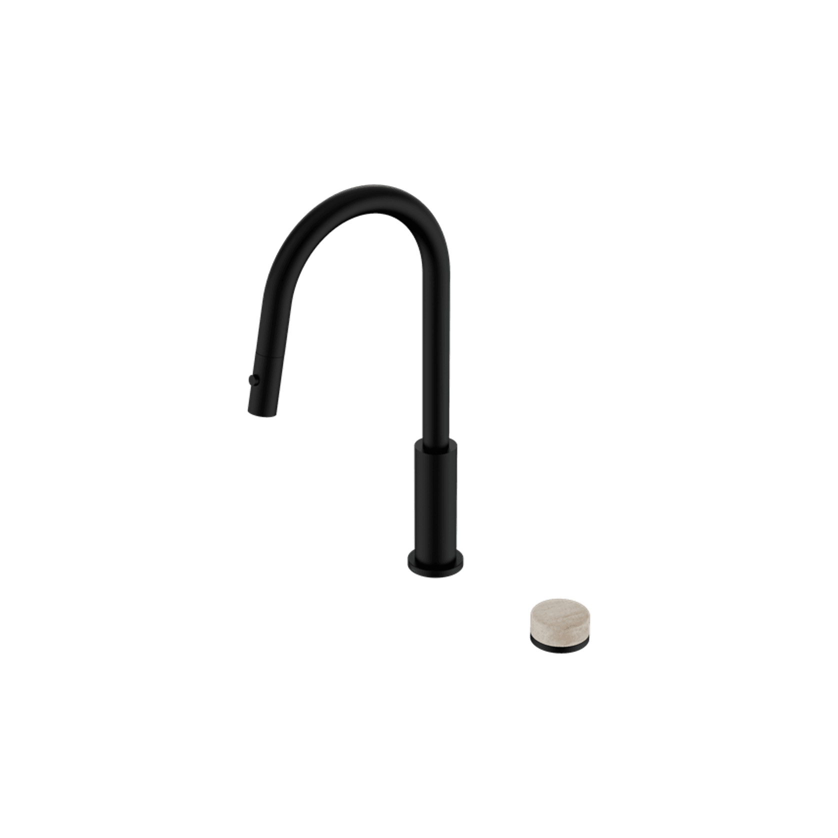 Serenity pull out kitchen Set Rome Travertine Handle Matte Black gallery detail image