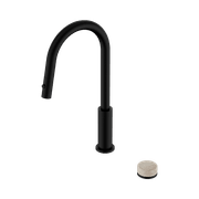 Serenity pull out kitchen Set Rome Travertine Handle Matte Black gallery detail image