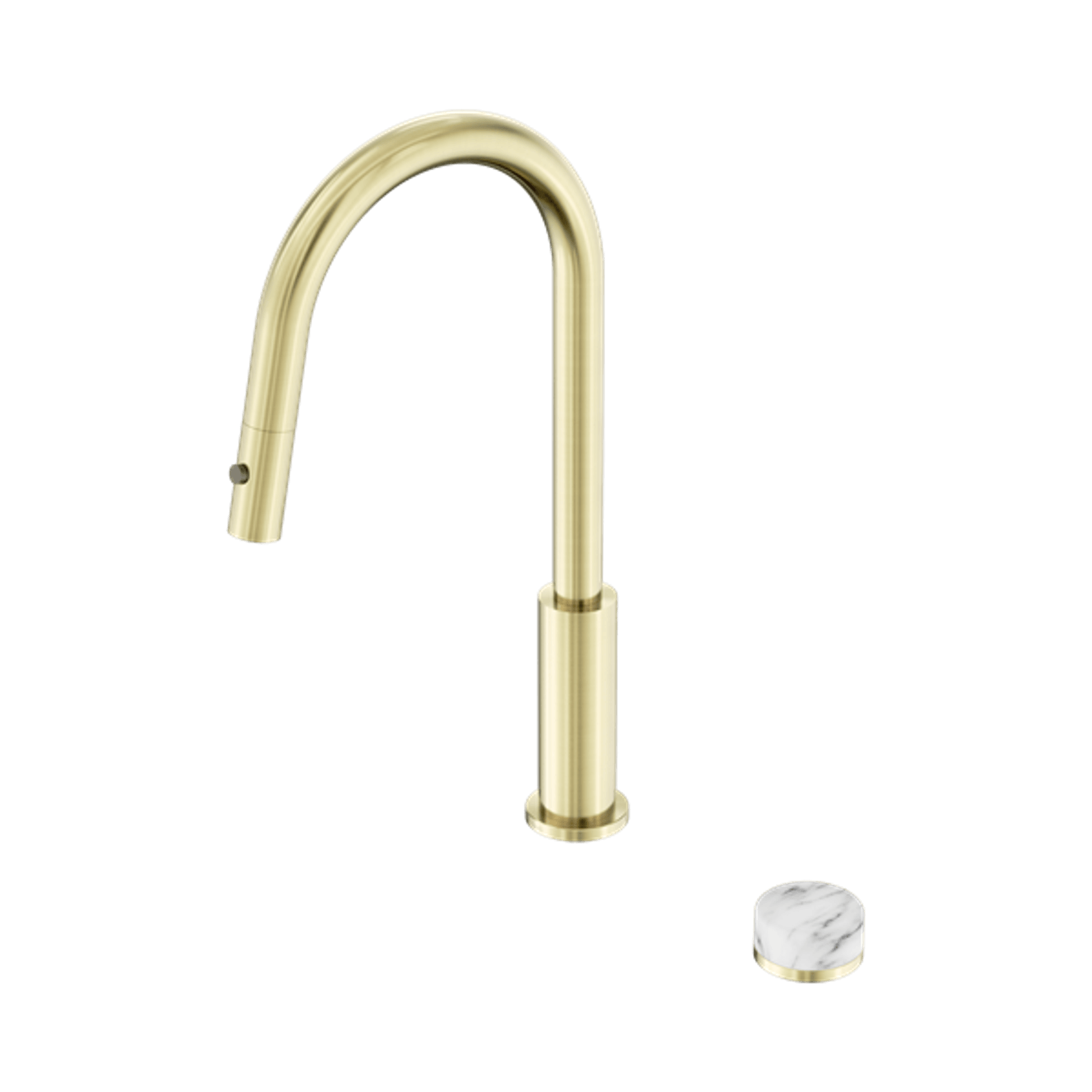 Serenity pull out kitchen Set Arabescato Corchia Handle Brushed Gold gallery detail image