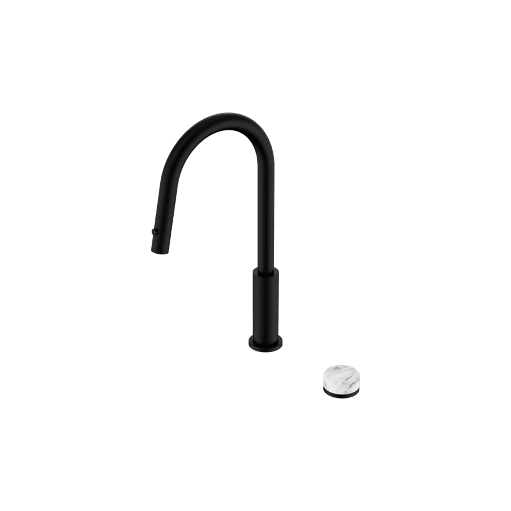Serenity pull out kitchen Set Arabescato Corchia Handle Matte Black gallery detail image
