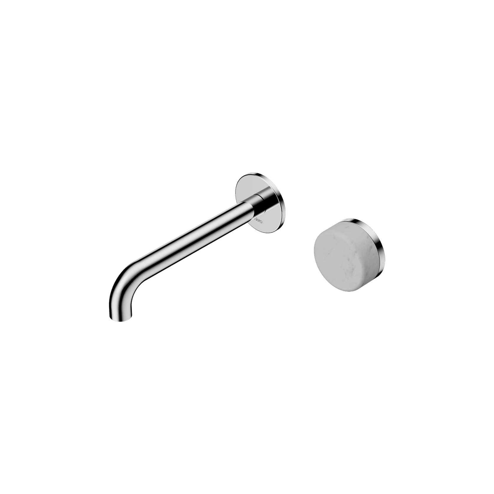 Serenity Wall Basin Mixer 220mm Spout Carrara Handle Chrome gallery detail image