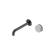 Serenity Wall Basin Mixer 160mm Spout Carrara Handle Gun Metal gallery detail image