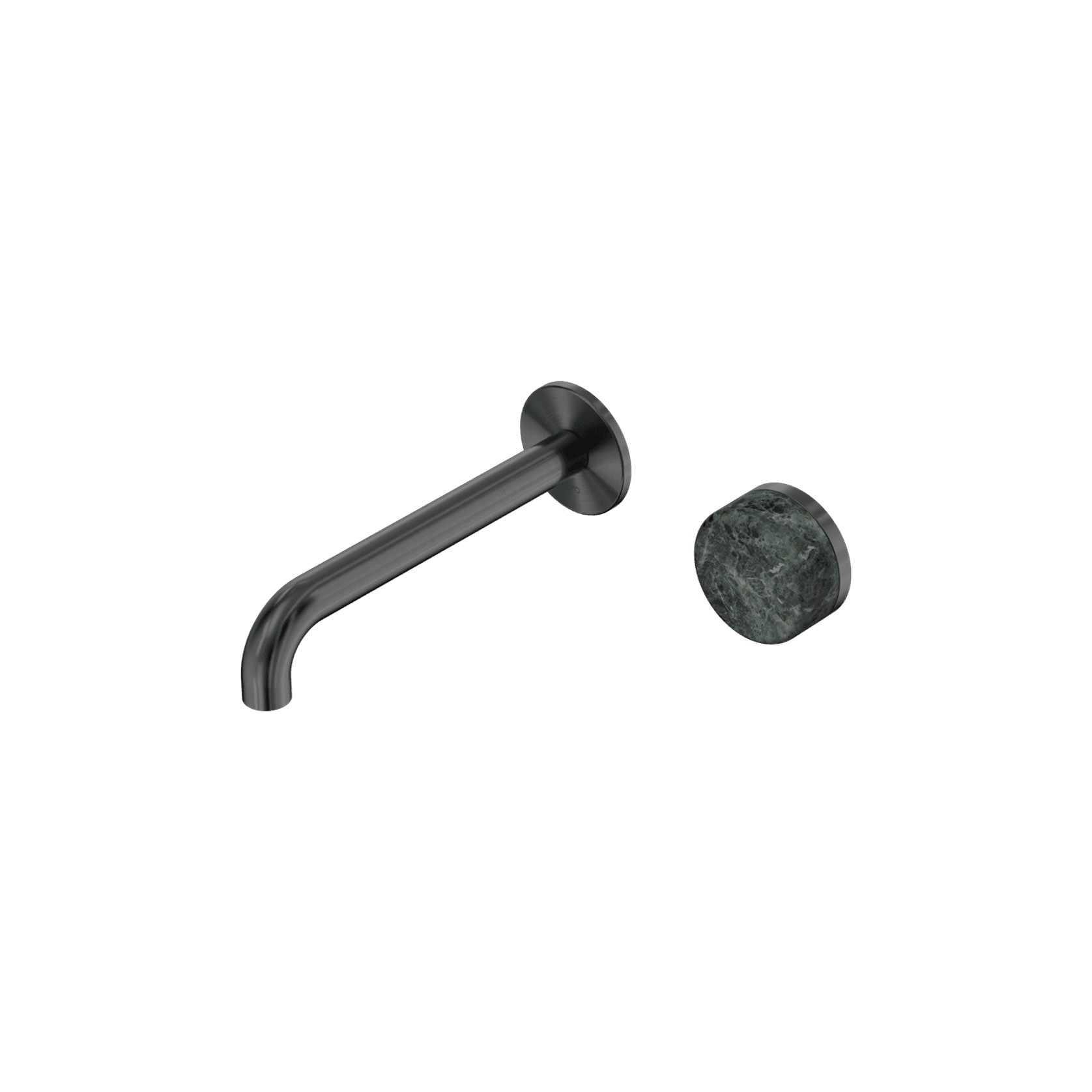 Serenity Wall Basin Mixer 185mm Spout Verde Alpi Handle Gun Metal gallery detail image