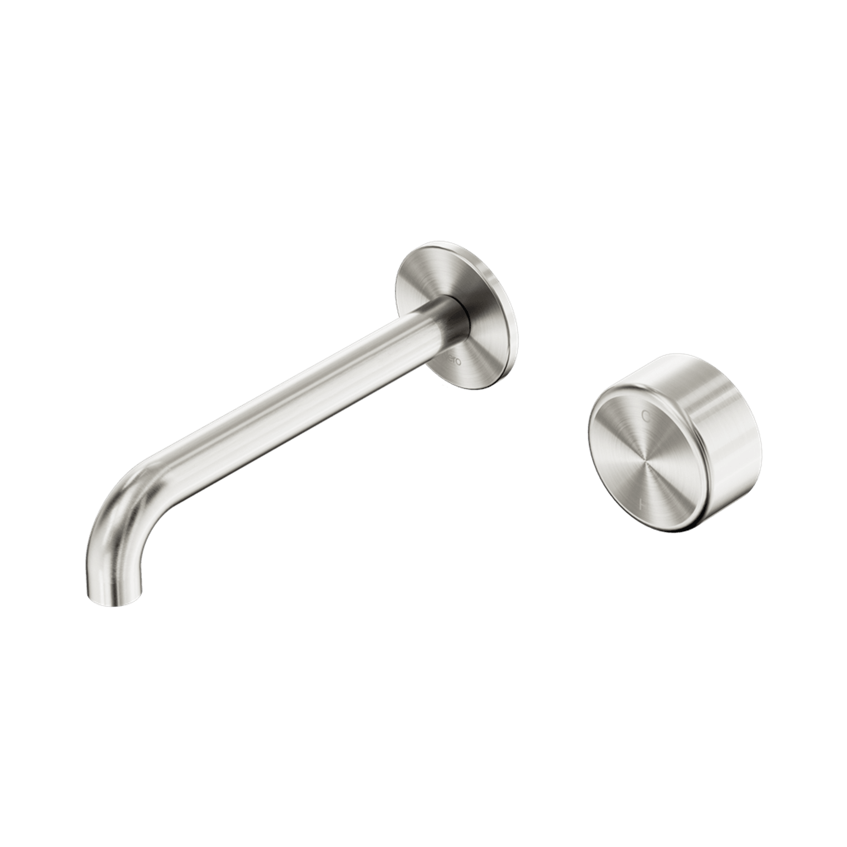 Serenity Wall Basin Mixer 160mm Spout Metal Handle Brushed Nickel gallery detail image